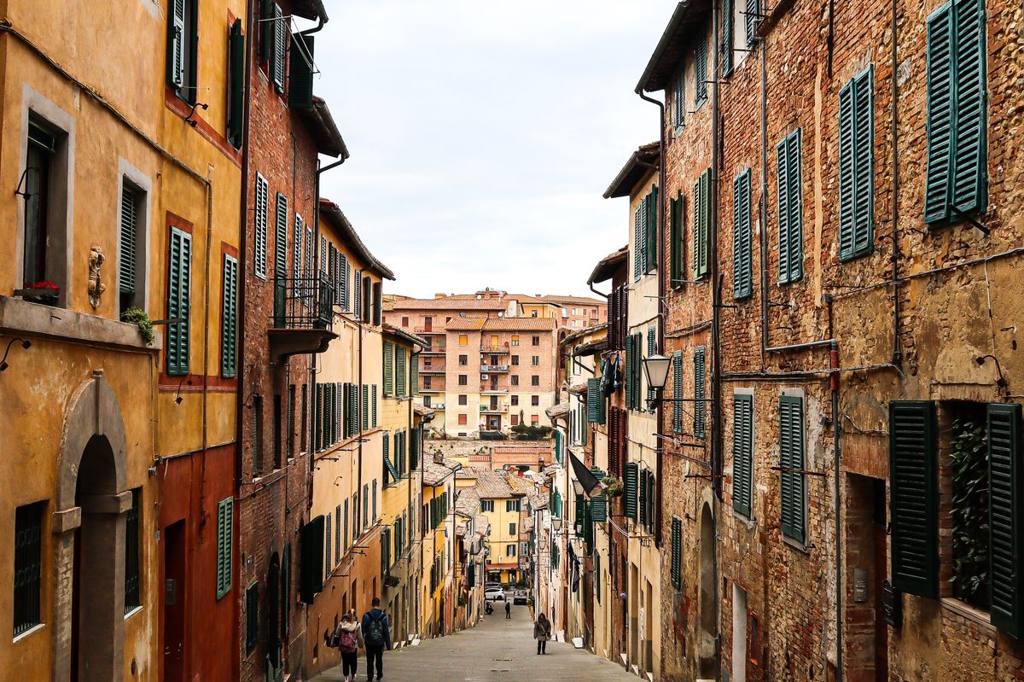 Historic lane in Siena, Tuscany