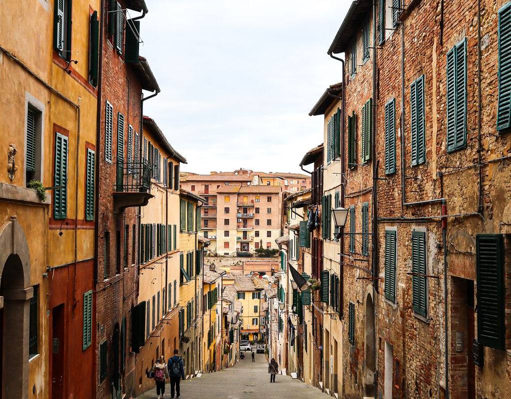 Historic lane in Siena, Tuscany