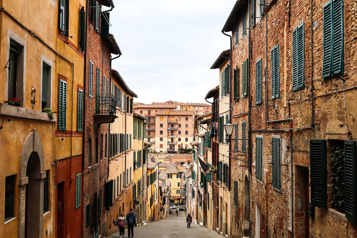 Historic lane in Siena, Tuscany